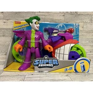 Imaginext~DC‎ Super Friends~The Joker XL Figure and Laff Cycle Vehicle Set
